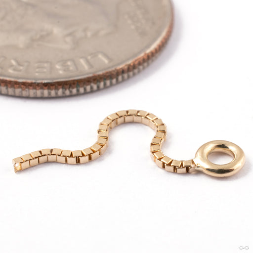 Nexus 1 Charm in Gold from Tether Jewelry in 14k Yellow Gold detail shot