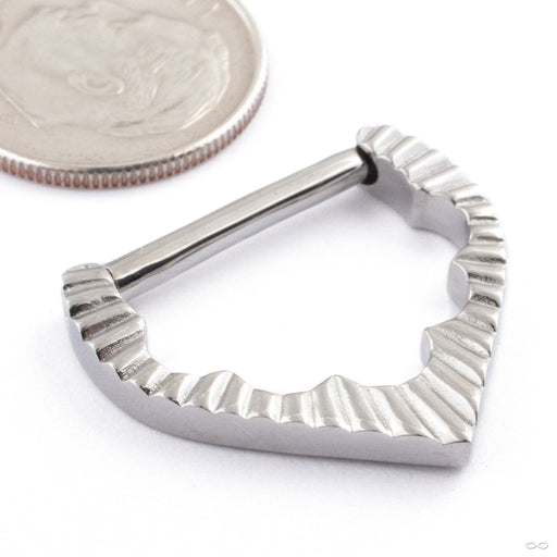 Nova Hinged Ring in Stainless Steel from Tether Jewelry