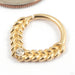Olive Branch Seam Ring in Gold from Tawapa in yellow gold with cz