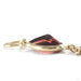Ombligo Charm in Gold from Hialeah back view of garnet