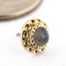 Origin Press-fit End in 14k Yellow Gold in Labradorite from Seasons Handmade