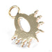 Oval Bead Fan Charm in Gold from Mettle and Silver back detail