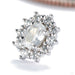 Oval Halo Press-fit End in 14k White Gold with Clear CZ from Ember Body Jewelry