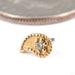 Paisley Press-fit End in 14k Yellow Gold with Clear CZ from Tawapa