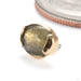 Partial Bezel Oval Press-fit End in 14k Yellow Gold with Moldavite from Quetzalli