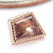 Peachy Umba Sapphire Millgrain Press-fit End in 14k Rose Gold from Mettle and Silver
