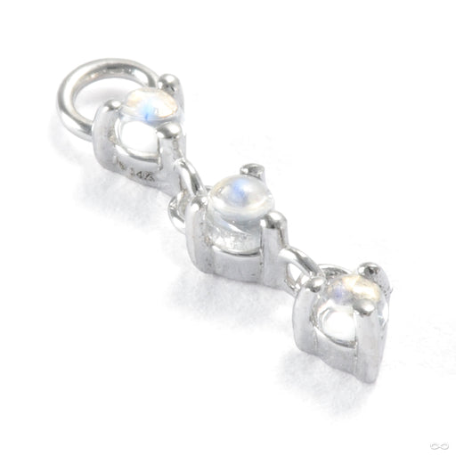 Penelope Prong Charm in Gold from Modern Mood with moonstone in white gold