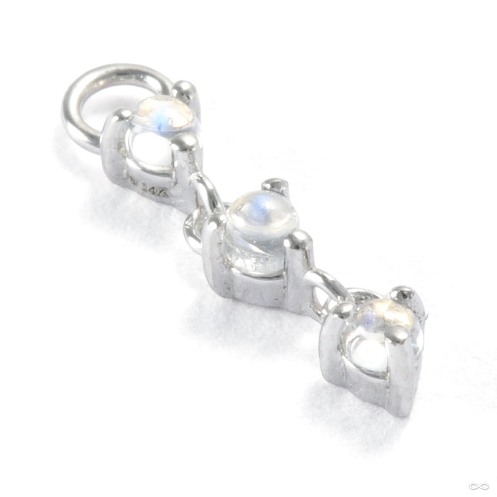Penelope Prong Charm in Gold from Modern Mood with moonstone in white gold