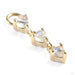 Penelope Prong Charm in Gold from Modern Mood with moonstone in yellow gold