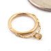 Petite Briolette Seam Ring in Gold from Pupil Hall in 14k Yellow Gold with Champagne Diamond