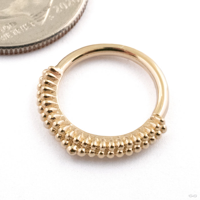 Petite Melange Seam Ring in 14k Yellow Gold from Tether Jewelry