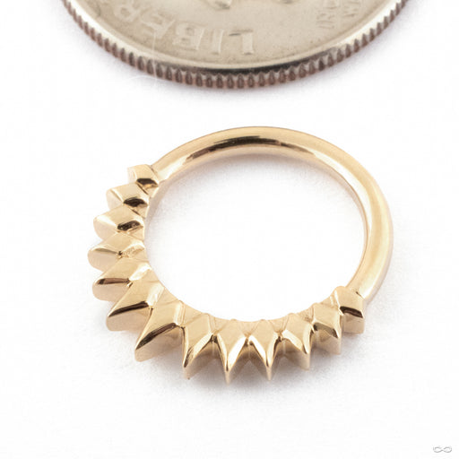 Petite Pyramid Seam Ring in Gold from Tether Jewelry in yellow gold