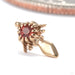 Pinpoint Press-fit End in 14k Yellow Gold with Red Sapphire from Sacred Symbols
