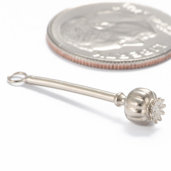 Poppy Charm in 14k White Gold from Regalia