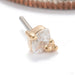 Poppy Press-fit End in 14k Yellow Gold with Clear CZ from Ember Body Jewelry