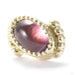 Portal Press-fit End in Gold from Seasons Handmade with rhodolite garnet