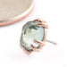 Prong-set Faceted Gem Press-fit End in Gold from Mettle and Silver in 14k Rose Gold with Green australian Sapphire