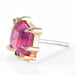 Prong-set Faceted Gem Press-fit End in Gold from Mettle and Silver yellow gold winza ruby sapphire side detail