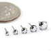 Prong-set Gemstone Press-fit End in Titanium from NeoMetal in light chrome