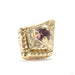 Protector Press-fit End in Gold from Sacred Symbols with amethyst