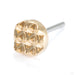 Pyramid Disk Press-fit End in 14k Yellow Gold 3mm from Modern Mood