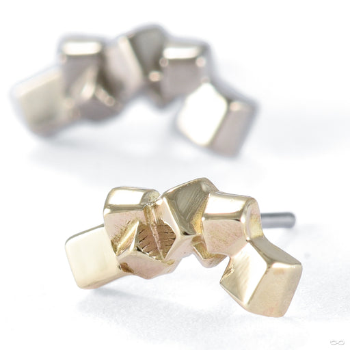 Pyrite Curve Press-fit End in Gold from Mettle and Silver in various materials