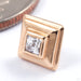 Quartz Press-fit End in Gold from Auris Jewellery in yellow gold with cz