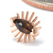 Queen Press-fit End in 14k Rose Gold with Smoky Quartz CZ from Tawapa