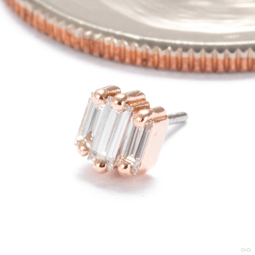Renoir Press-fit End in 14k Rose Gold with Diamond from Seasons Handmade