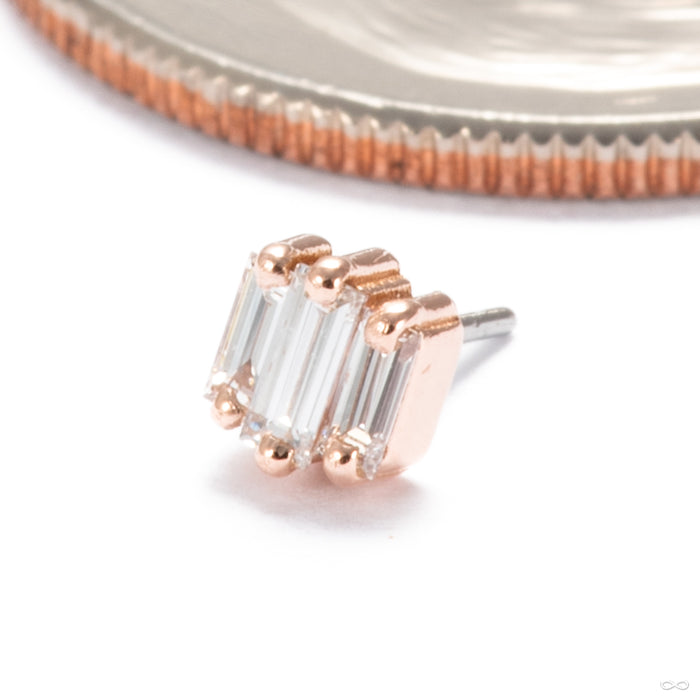 Renoir Press-fit End in 14k Rose Gold with Diamond from Seasons Handmade