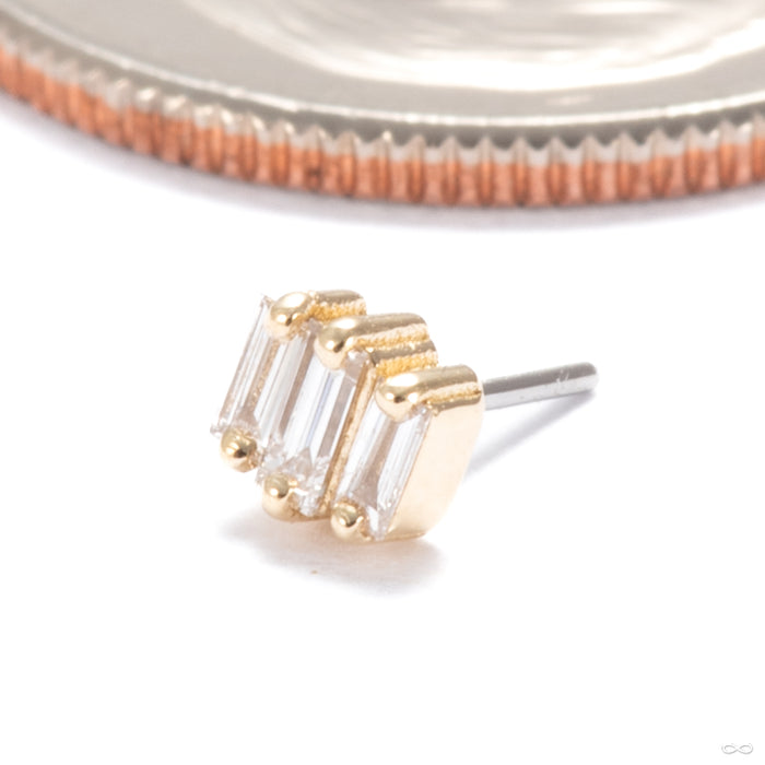 Renoir Press-fit End in 14k Yellow Gold with Diamond from Seasons Handmade