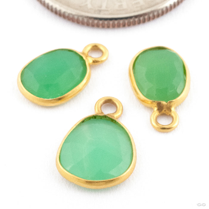 Rose-cut Chrysoprase Charm in 18k Yellow Gold from Oracle in assorted styles