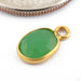 Rose-cut Chrysoprase Charm in 18k Yellow Gold in Oval Style from Oracle