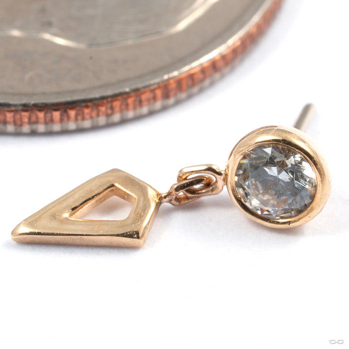 Scipion Press-fit End in Gold from Auris Jewellery in yellow gold with cz