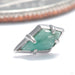 Seer Press-fit End in 14k White Gold with Emerald from Maya Jewelry