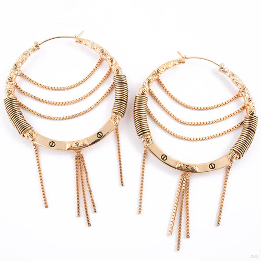 Shibari Earrings from Maya Jewelry in Rose-gold-plated Brass