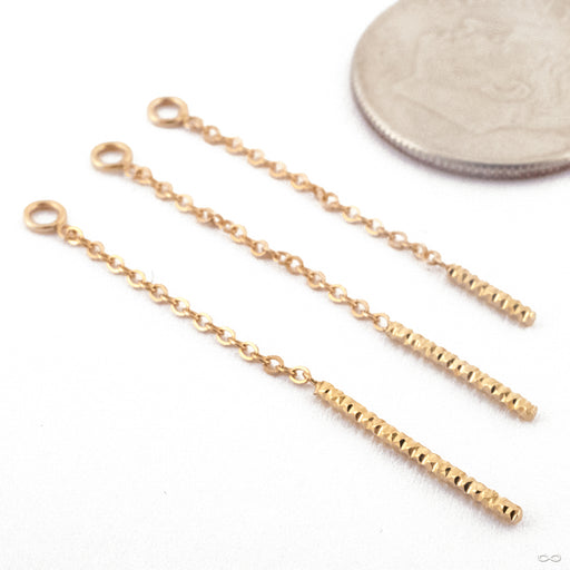 Shimmer Dangle Charm in Gold from Quetzalli 16g 14k Yellow Gold Size Comparison