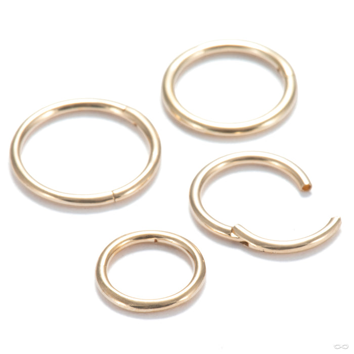 Simple Clicker in Gold from Zadamer Jewelry size/open detail