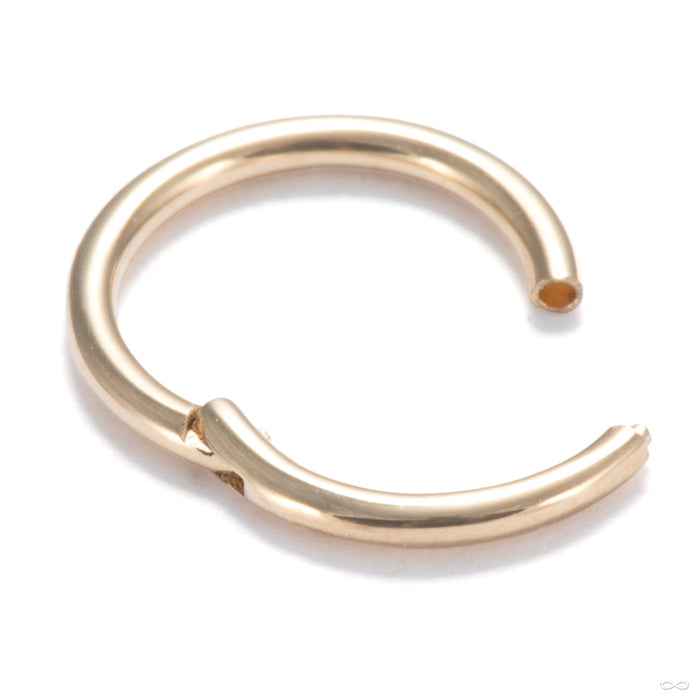 Simple Clicker in 14k Yellow Gold from Zadamer Jewelry open