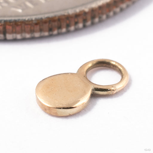 Simple Dot Charm in Gold from Mettle and Silver in 14k Yellow Gold