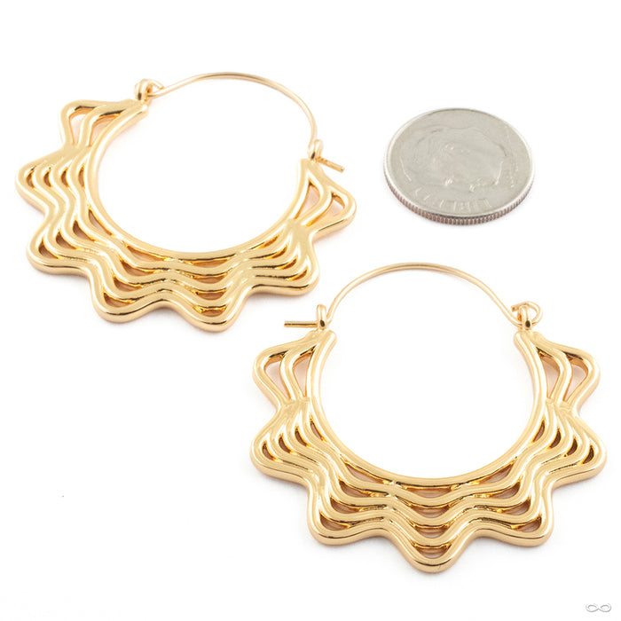 Sirens Earrings in Yellow-gold-plated Brass from Tether Jewelry