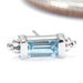 Siva Press-fit End in Gold from BVLA in white gold with swiss blue topaz