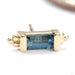 Siva Press-fit End in Gold from BVLA in yellow gold with london blue topaz