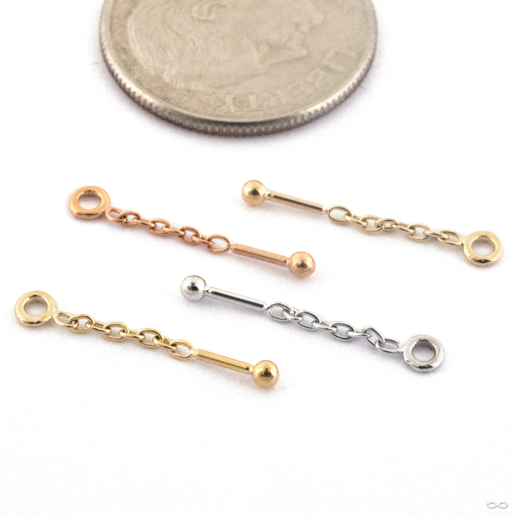 Slim Bitty Charm in Gold from Pupil Hall — Infinite Body Piercing, Inc.
