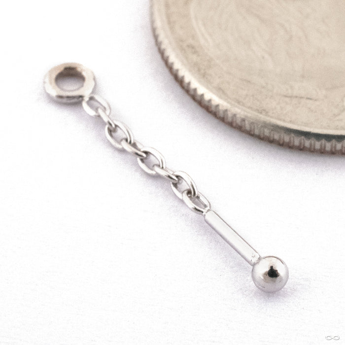 Slim Bitty Charm in Gold from Pupil Hall in 14k White Gold