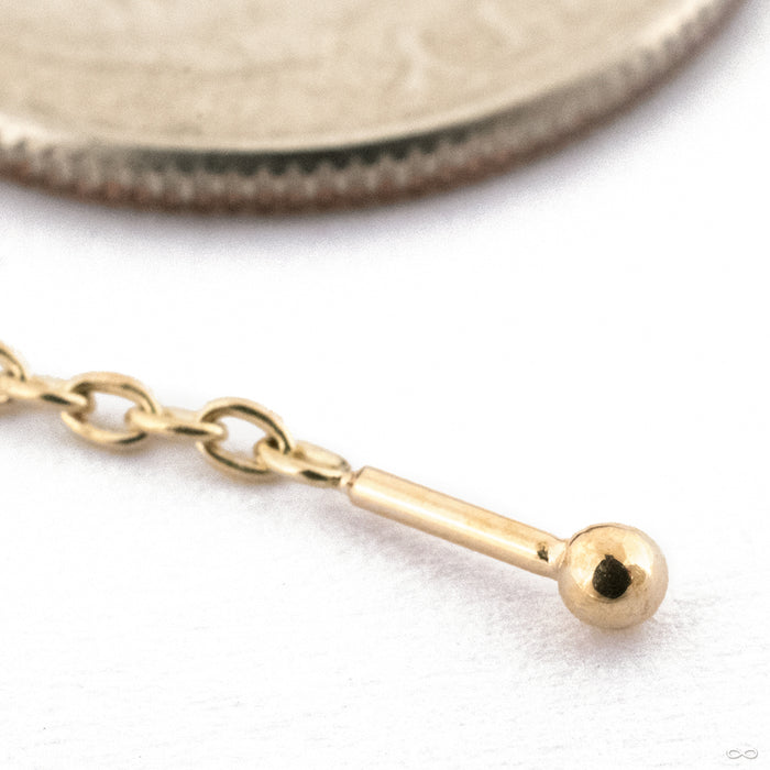 Slim Bitty Charm in Gold from Pupil Hall detail photo