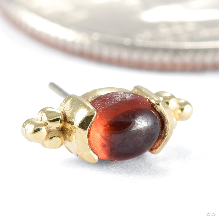 Sonnet Press-fit End in Gold from Quetzalli in yellow gold with garnet detail