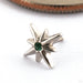 Sparklier Motion Press-fit End in Gold from Maya Jewelry in 14k White Gold with Emerald