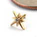 Sparklier Motion Press-fit End in Gold from Maya Jewelry in 14k Yellow Gold with Clear CZ