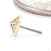Square Pyramid Ultimate Press-fit End in Gold from Seasons Handmade side detail